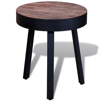 Sidobord Trä runt återvunnen teak