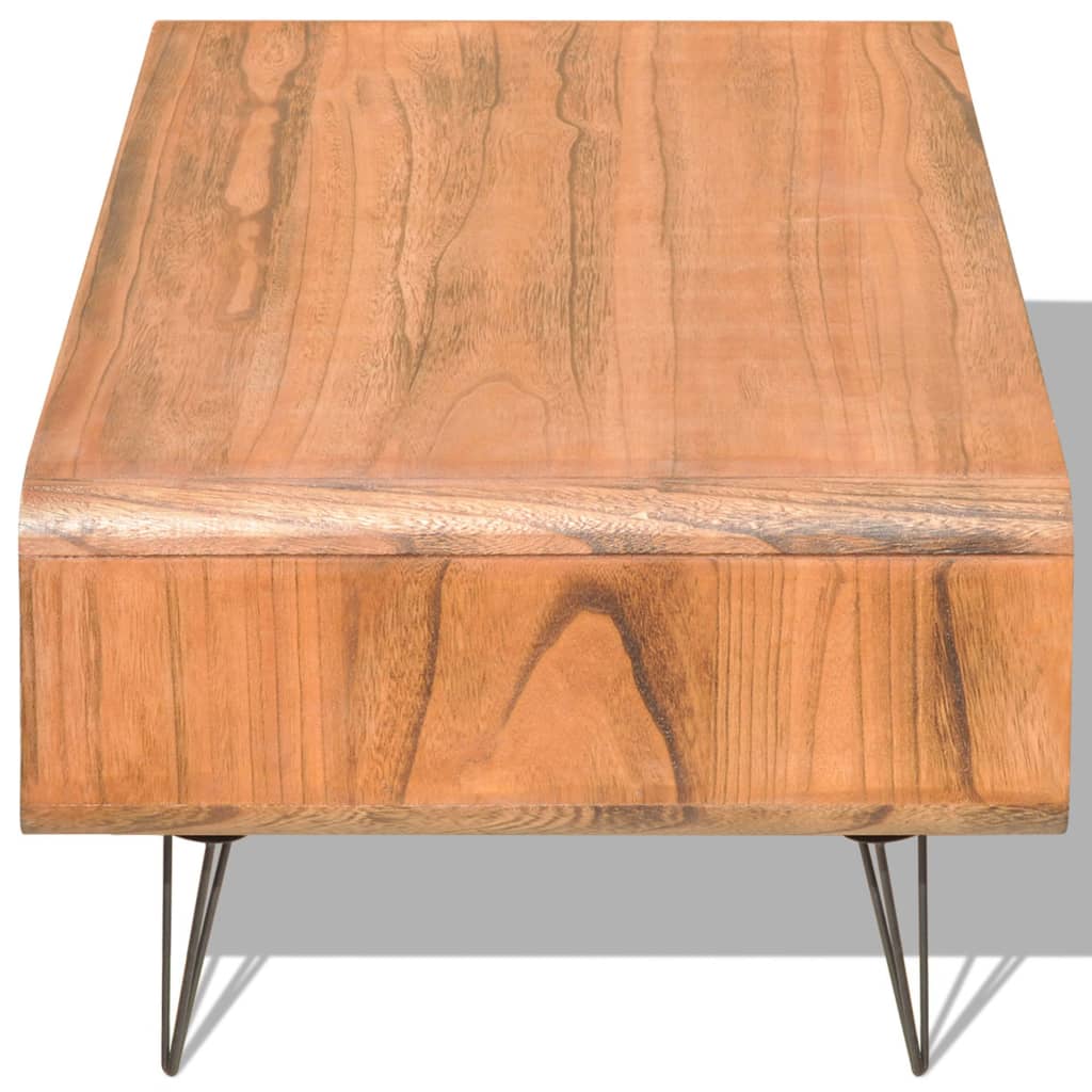 Soffbord Trä 90x55,5x38,5 cm massiv paulownia Brun