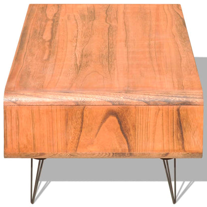 Soffbord Trä 90x55,5x38,5 cm massiv paulownia Brun