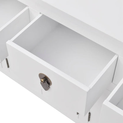 Skänk Vit kinesisk stil massivt trä