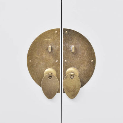 Skänk Vit kinesisk stil massivt trä