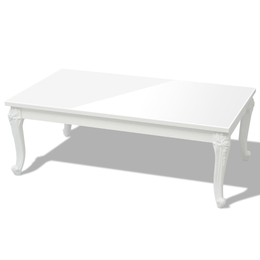 Soffbord Högglans Vit 115x65x42 cm