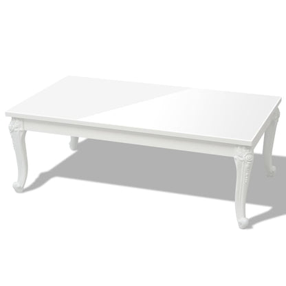 Soffbord Högglans Vit 115x65x42 cm