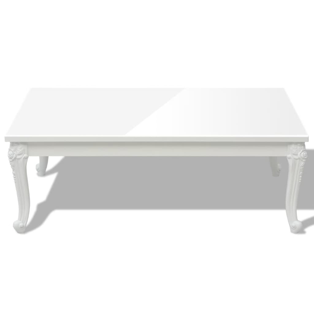 Soffbord Högglans Vit 115x65x42 cm