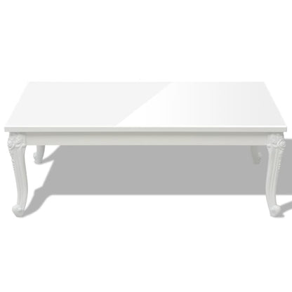 Soffbord Högglans Vit 115x65x42 cm