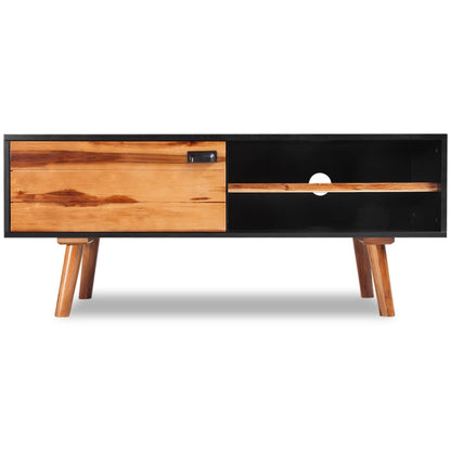 TV-Möbel Trä TV-Bänk i massivt akaciaträ 120x35x50 cm