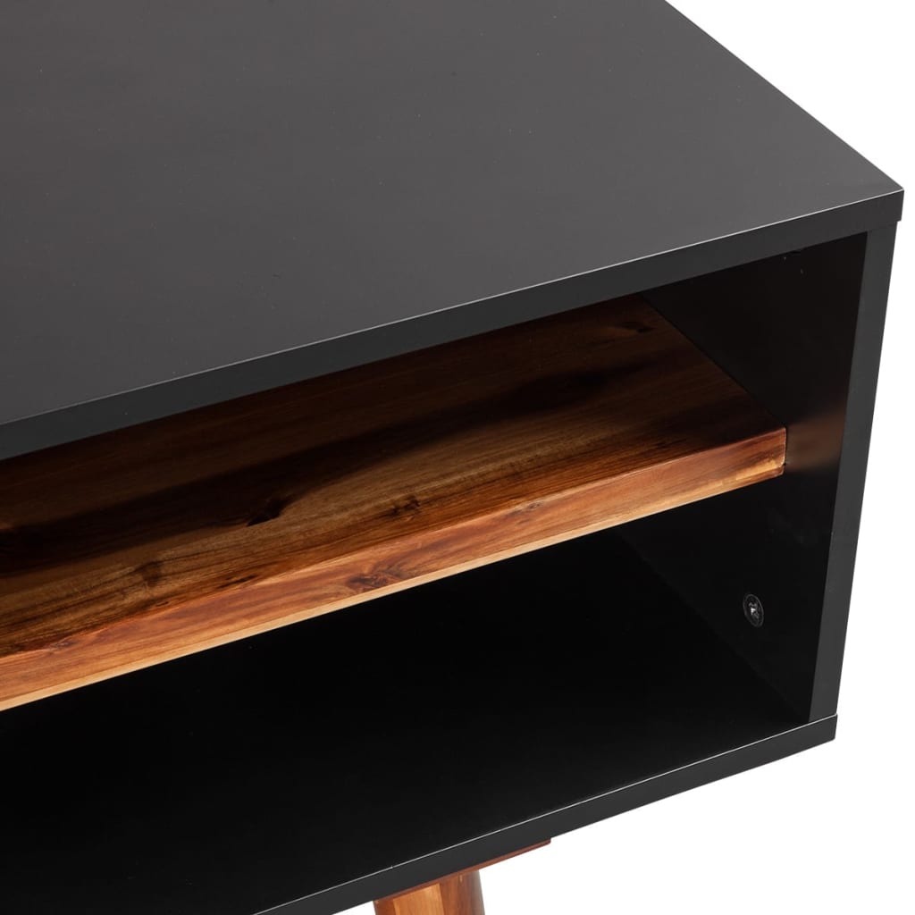 TV-Möbel Trä TV-Bänk i massivt akaciaträ 120x35x50 cm