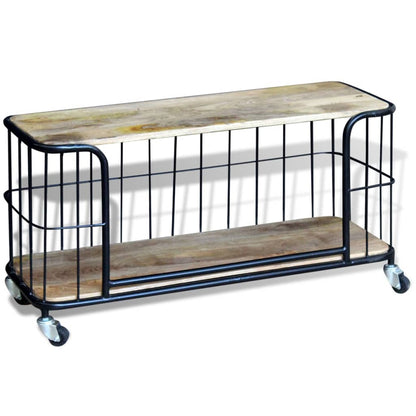 TV-Möbel Trä TV-Bänk massivt mangoträ 100x40x45 cm