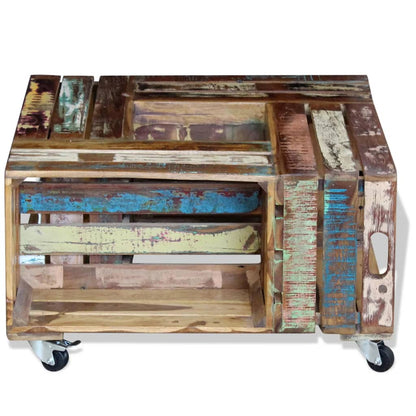 Soffbord Trä massivt återvunnet Trä 70x70x35 cm