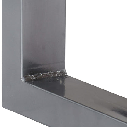 Avlastningsbord Konsollbord Trä 115x35x76 cm massivt akaciaträ och järn