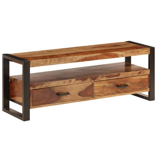 TV-Möbel Trä TV-Bänk 120x35x45 cm massivt sheshamträ