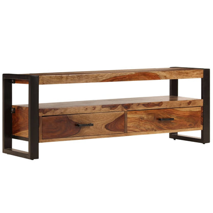 TV-Möbel Trä TV-Bänk 120x35x45 cm massivt sheshamträ