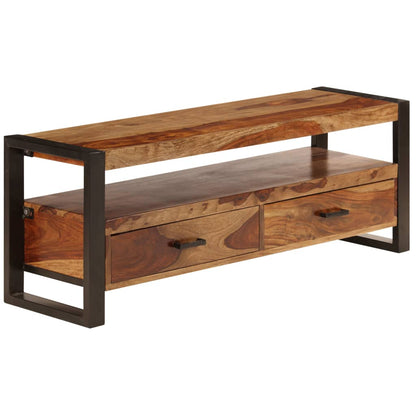TV-Möbel Trä TV-Bänk 120x35x45 cm massivt sheshamträ
