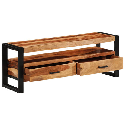 TV-Möbel Trä TV-Bänk 120x35x45 cm massivt sheshamträ