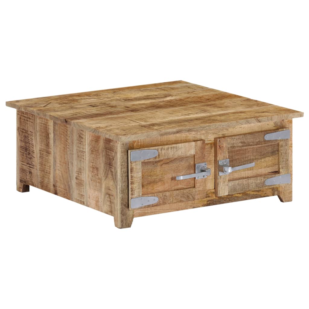 Soffbord Trä 70x70x30 cm massivt mangoträ