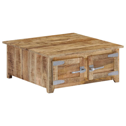 Soffbord Trä 70x70x30 cm massivt mangoträ