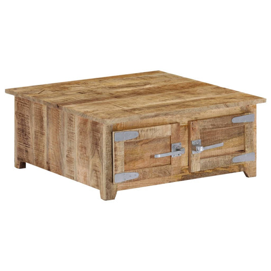 Soffbord Trä 70x70x30 cm massivt mangoträ