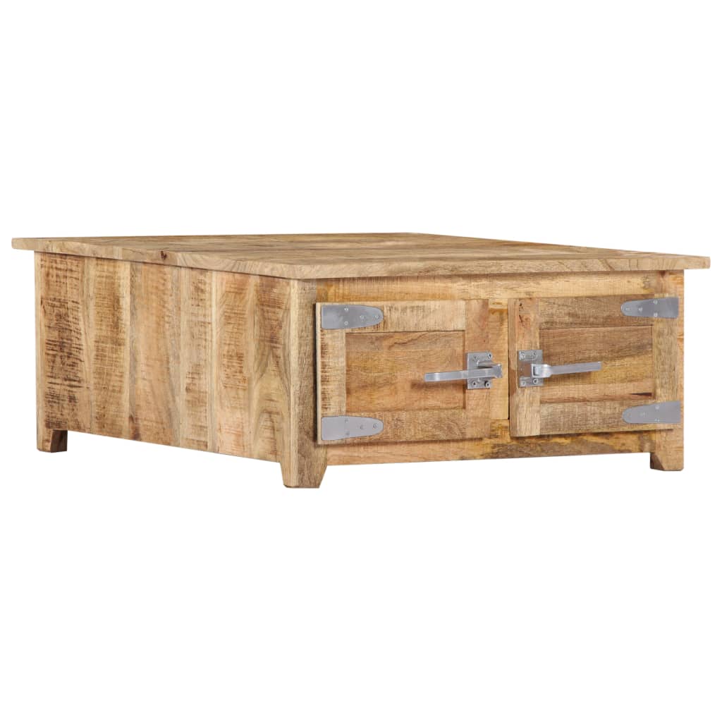 Soffbord Trä 70x70x30 cm massivt mangoträ