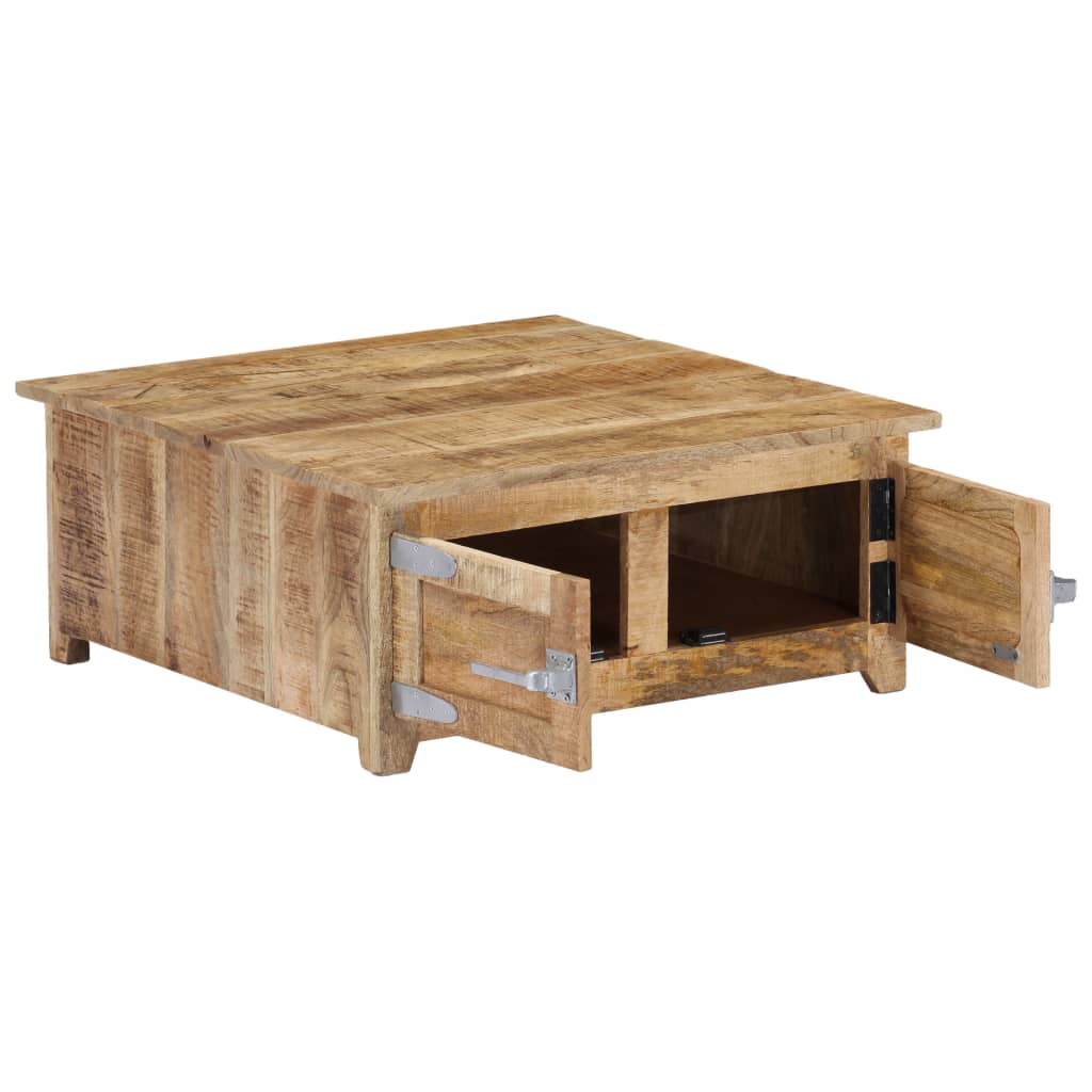 Soffbord Trä 70x70x30 cm massivt mangoträ