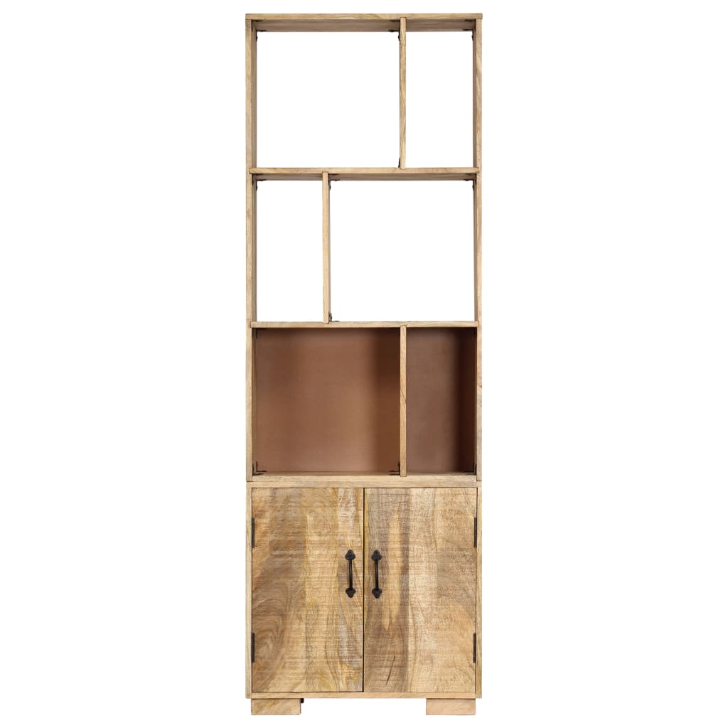 Bokhylla Trä 60x35x180 cm massivt mangoträ