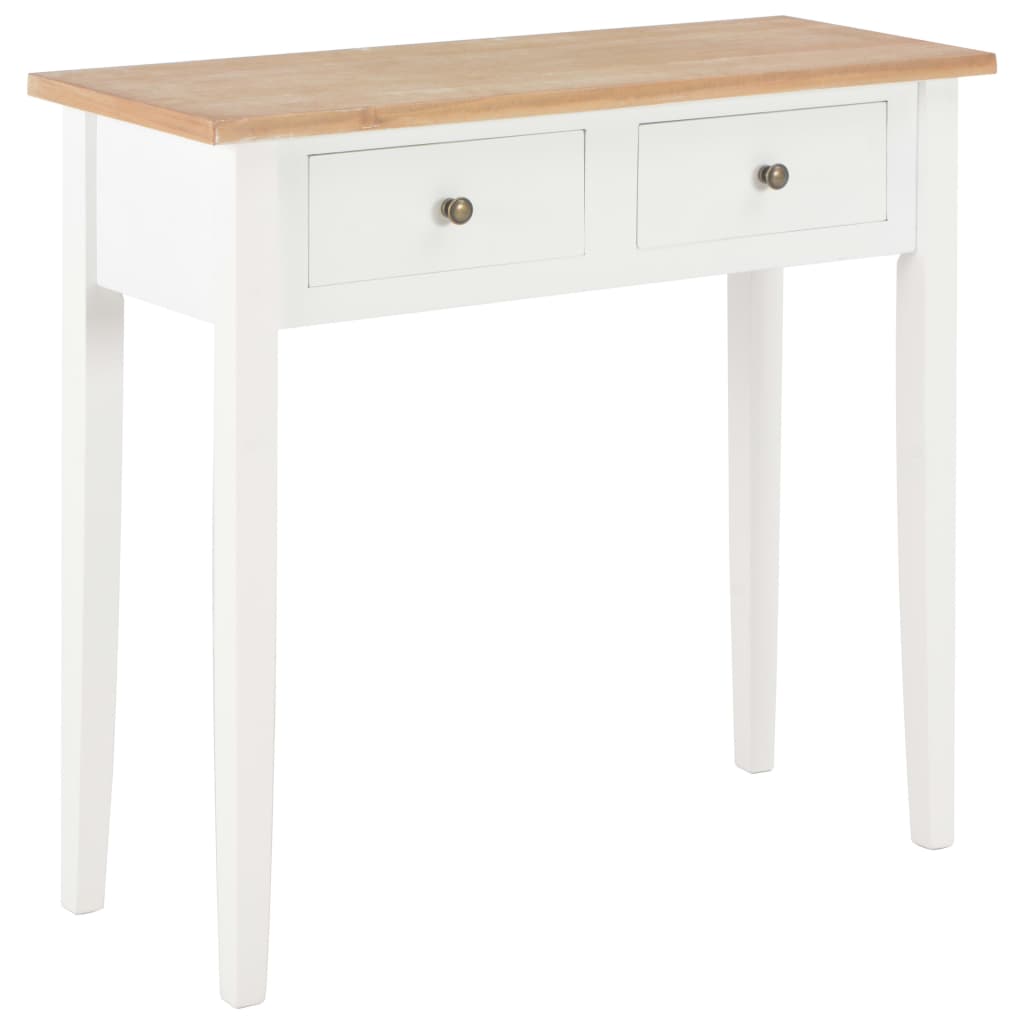 Avlastningsbord Konsollbord Vit 79x30x74 cm trä