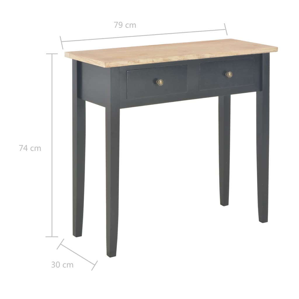 Avlastningsbord Konsollbord Svart 79x30x74 cm trä
