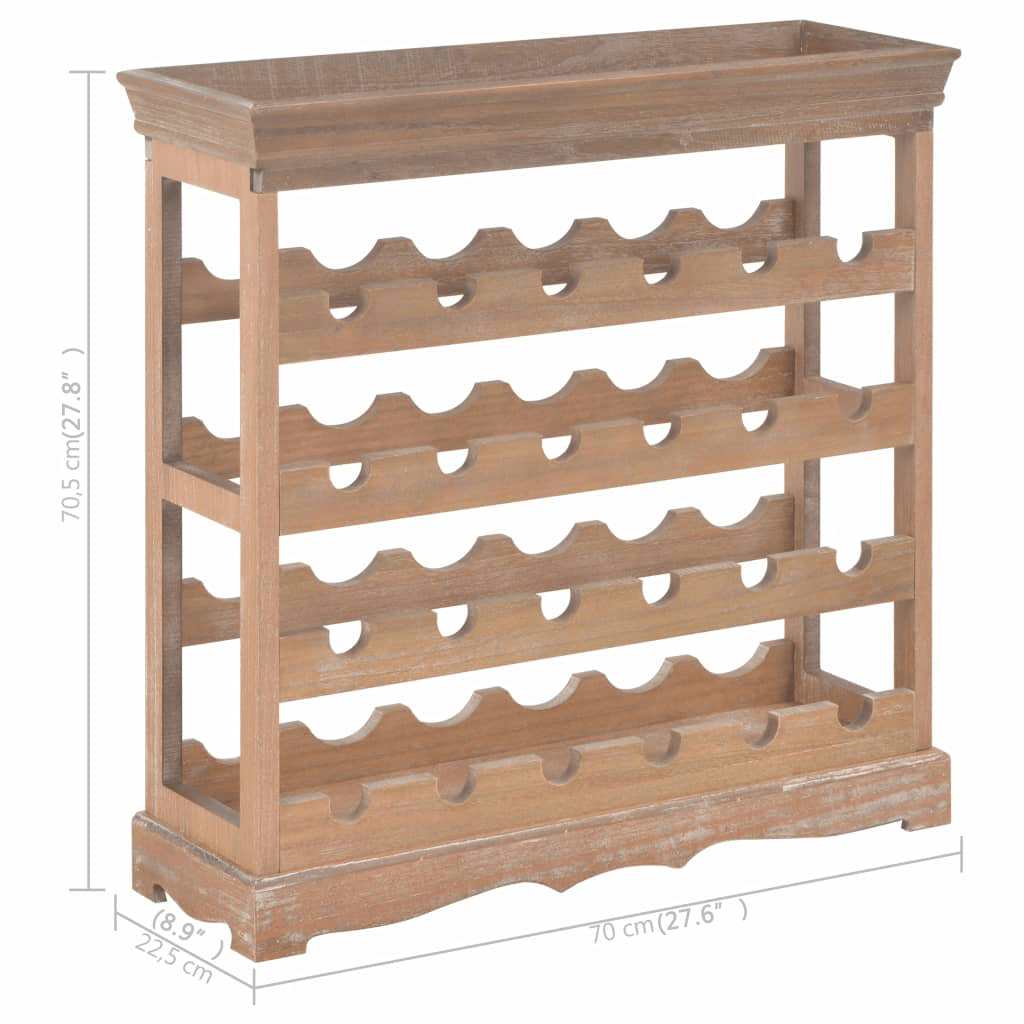 Vinskåp brun 70x22,5x70,5 cm MDF
