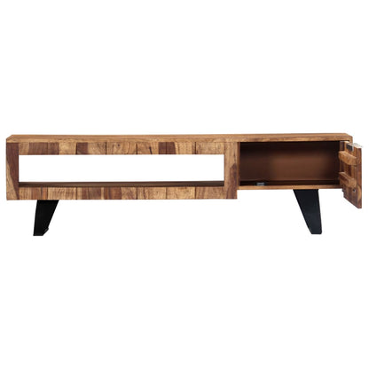 TV-Möbel Trä TV-Bänk 140x30x40 cm massivt sheshamträ