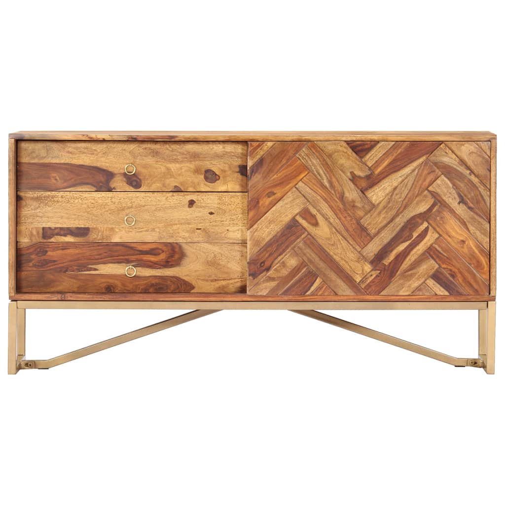 Skänk Trä 118x30x60 cm massivt sheshamträ