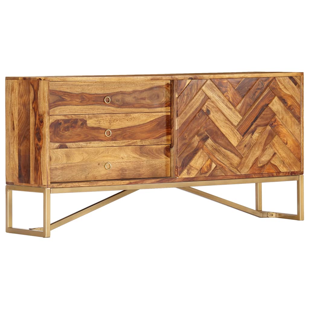 Skänk Trä 118x30x60 cm massivt sheshamträ