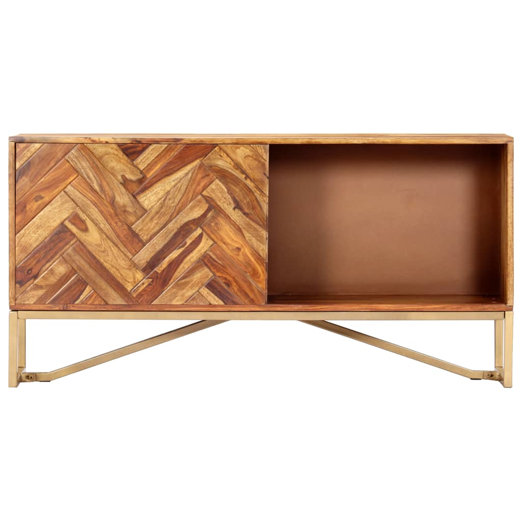 Skänk Trä 118x30x60 cm massivt sheshamträ