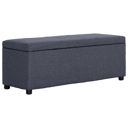 Hallbänk med förvaringsutrymme 116 cm mörkGrå polyester