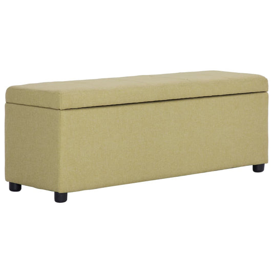 Hallbänk med förvaringsutrymme 116 cm grön polyester