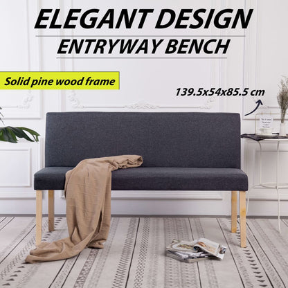 Hallbänk 139,5 cm mörkGrå polyester