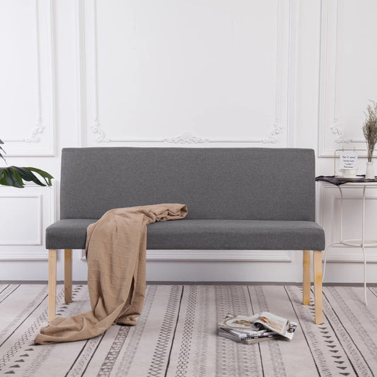 Hallbänk 139,5 cm konstläder ljusgrå