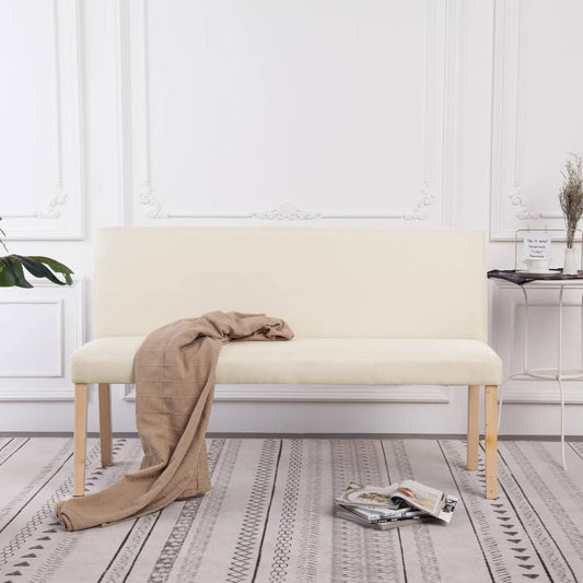 Hallbänk 139,5 cm polyester gräddVit