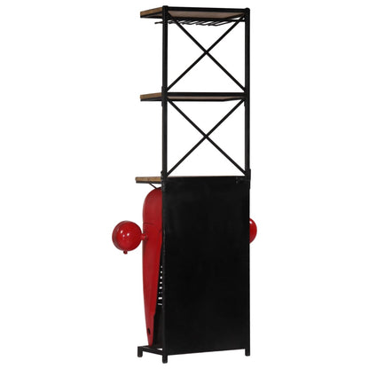 Vinställ traktor 49x31x172 cm massivt mangoträ