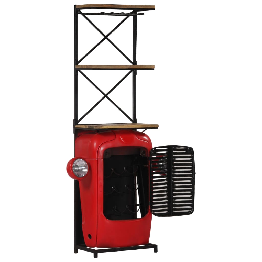 Vinställ traktor 49x31x172 cm massivt mangoträ