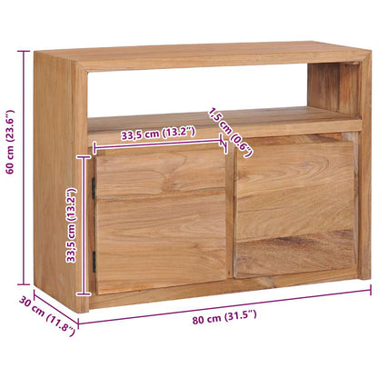 Skänk Trä 80x30x60 cm massiv teak