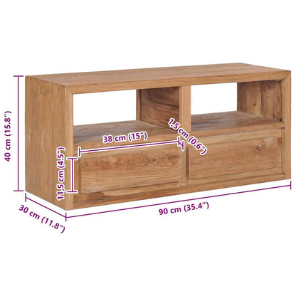 TV-Möbel Trä TV-Bänk 90x30x40 cm massiv teak