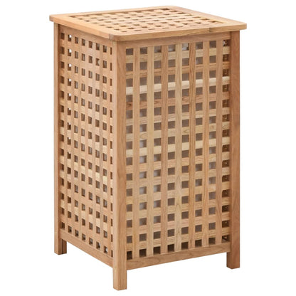 Tvättkorg i massivt valnötsträ 39x39x65 cm
