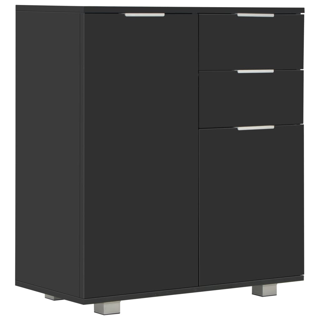 Skänk Högglans Svart 71x35x80 cm
