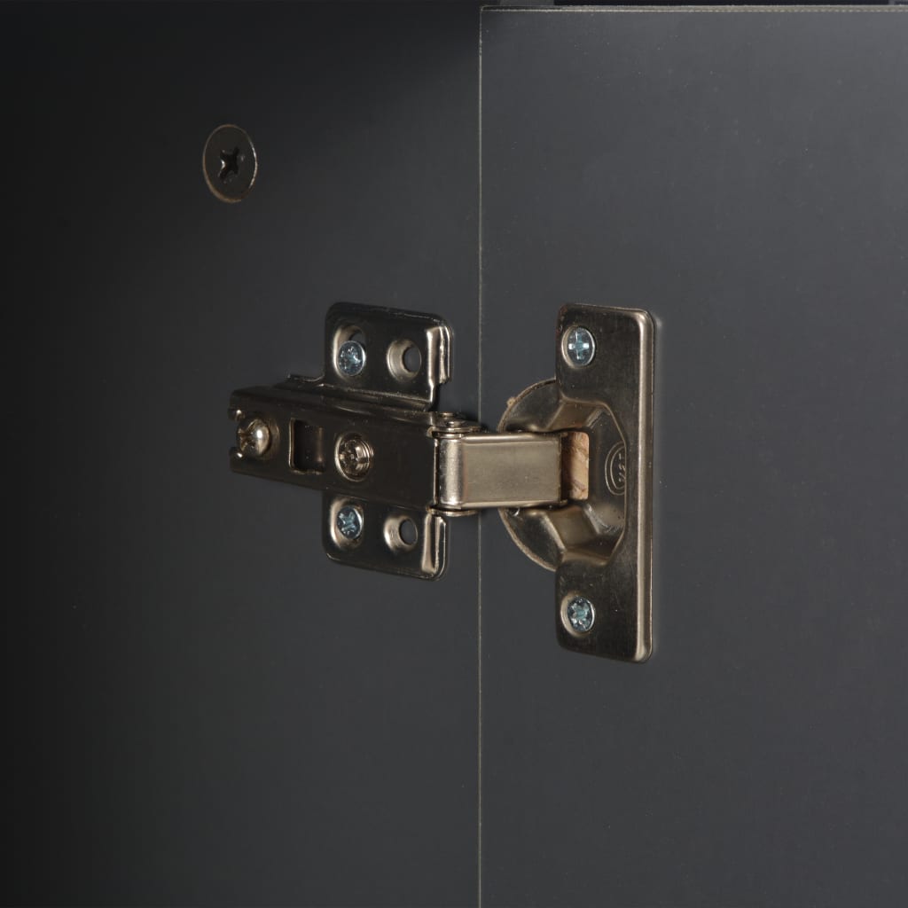 Skänk Högglans Grå 71x35x80 cm