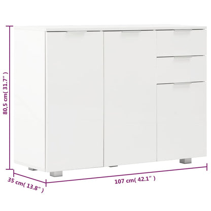 Skänk Högglans Vit 107x35x80,5 cm