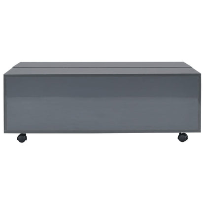 Soffbord Högglans Grå 100x100x35 cm