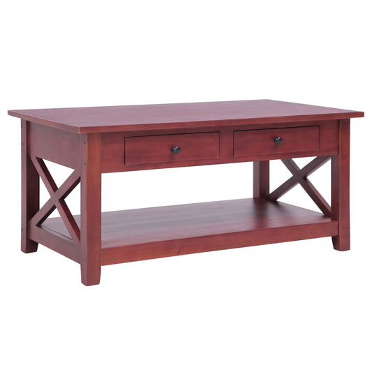 Soffbord Brun 100x55x46 cm massivt mahognyträ