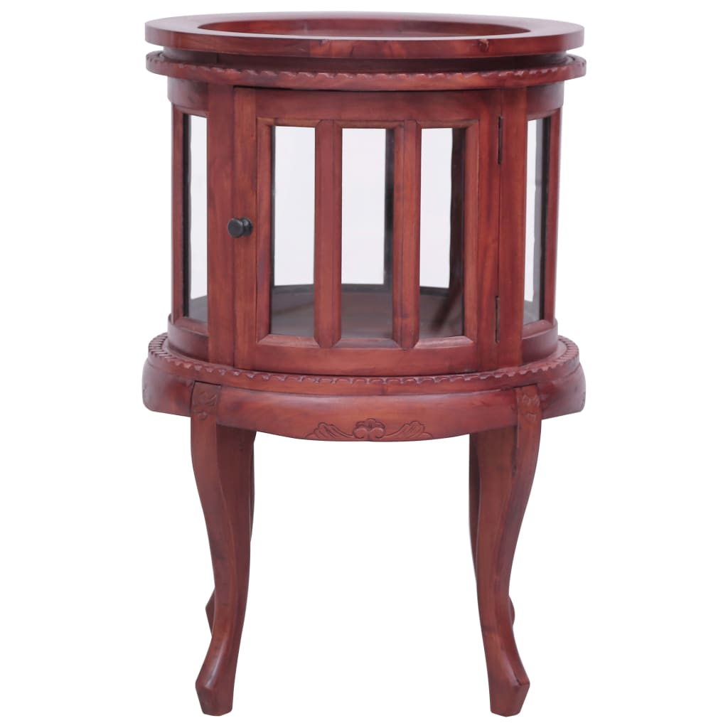 Vitrinskåp Brun 50x50x76 cm massiv mahogny