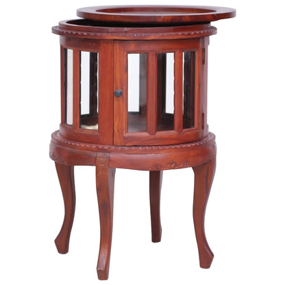 Vitrinskåp Brun 50x50x76 cm massiv mahogny