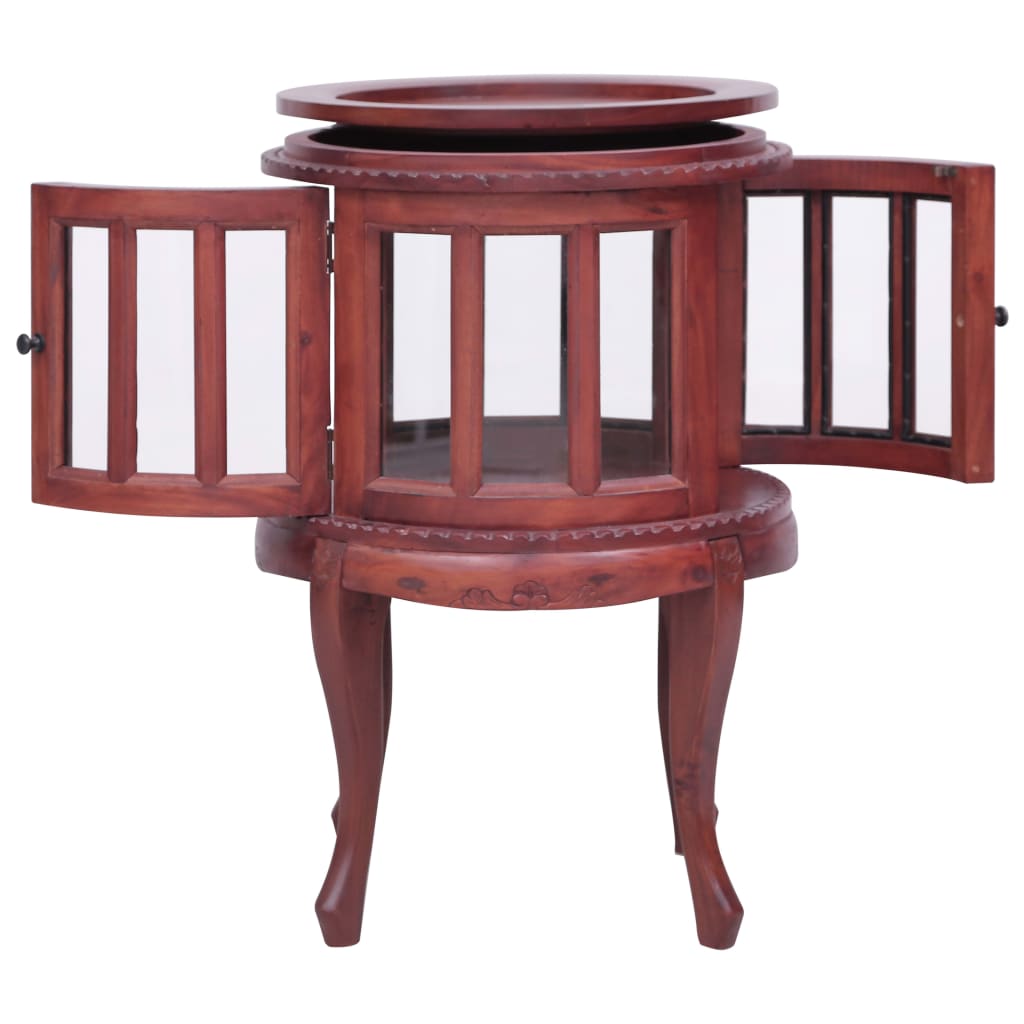 Vitrinskåp Brun 50x50x76 cm massiv mahogny