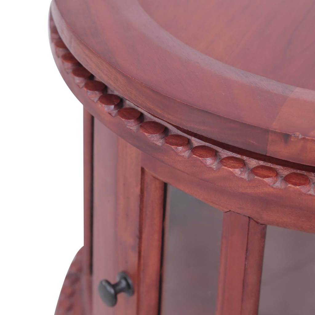 Vitrinskåp Brun 50x50x76 cm massiv mahogny